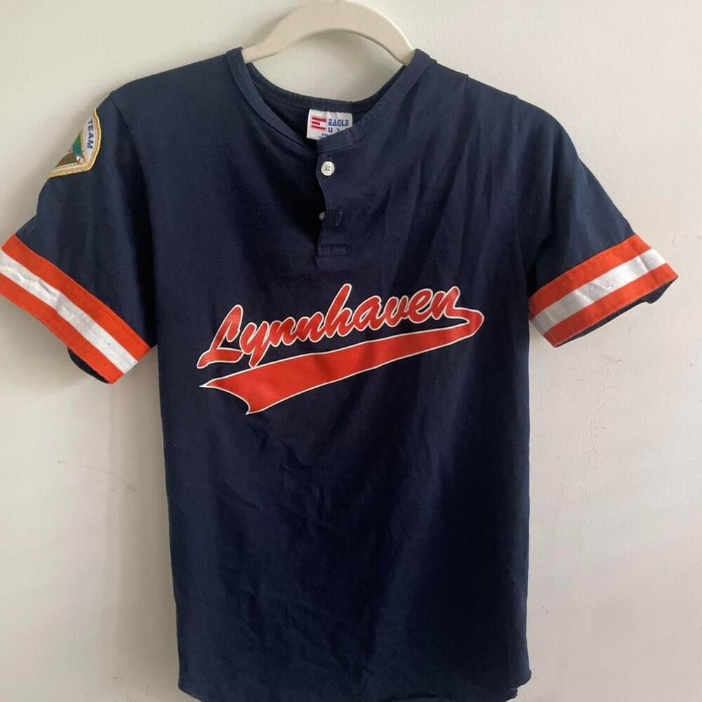 Eagle Men's Navy and Blue Top